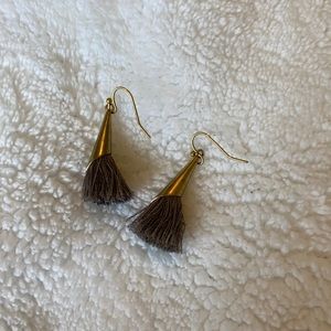 Grey tassel earrings